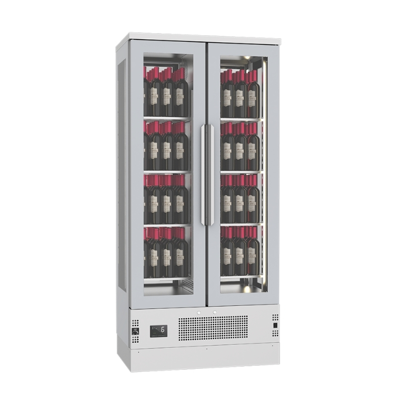 Frenox WN10-SB Çift Kapılı Arkası Camlı Şarap Dolabı