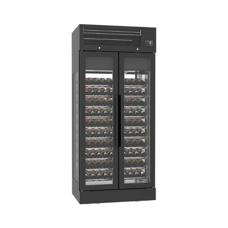 Frenox SPD11-100-VB Çift Cam Kapılı Şarap Dolabı - Siyah