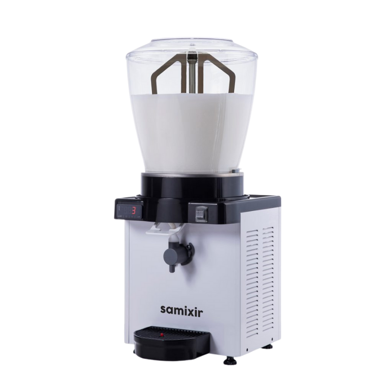 Samixir KAM22-DW Panamorik 22 Lt. Karıştırıcılı Köpüklü Ayran Dispenseri- Beyaz