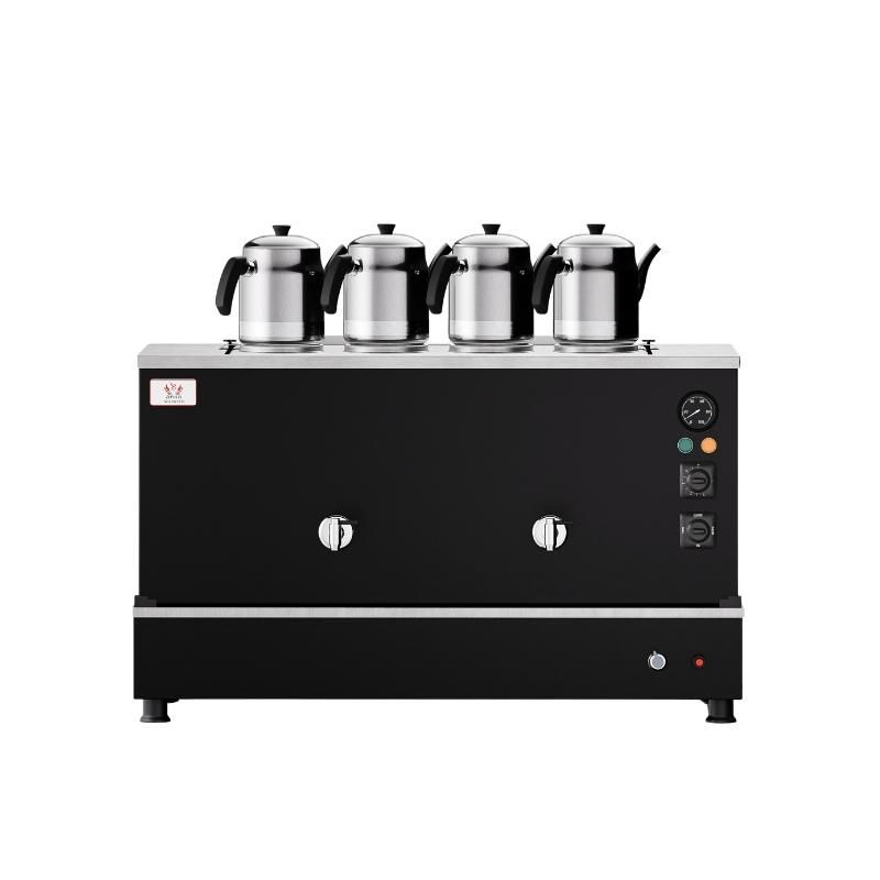 Anka BPPO-S4 Elektrik+Gazlı 4 Demlikli  40 Litre Black Pro Plus Hibrit Smart Çay Makinesi