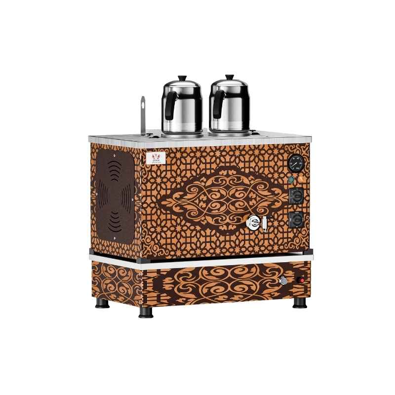 Anka APPO-S2 Elektrik+Gazlı 2 Demlikli  20 Litre Bakır Pro Plus Hibrit Smart Çay Makinesi