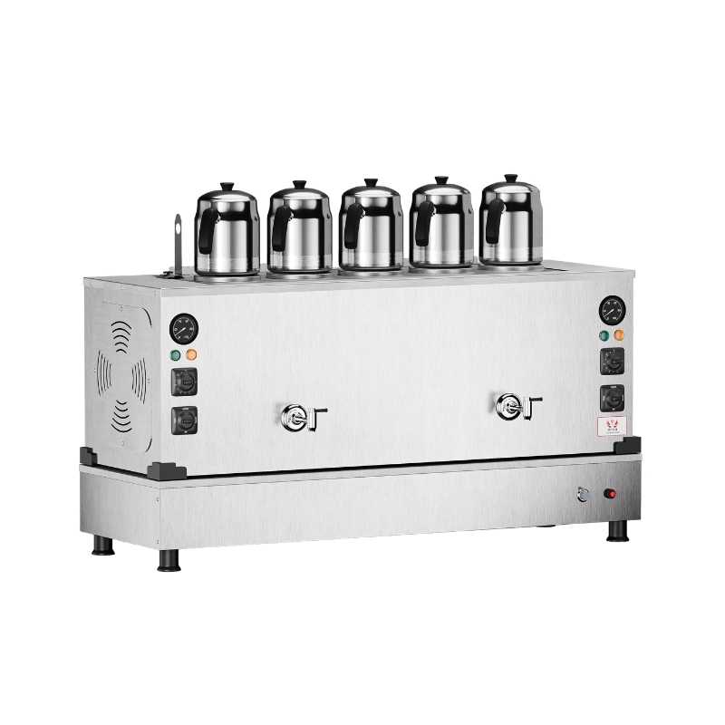 Anka IPPO-S5 Elektrik+Gazlı 5 Demlikli 50 Litre İnox Pro Plus Hibrit Smart Çay Makinesi