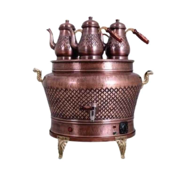 Anka ESO3 3 Demlikli 34 Litre Otantik Ovak Elektrikli Bakır semaver