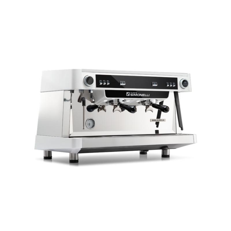 Nuova Sımonelli Nuova-Auerila-MP-B  2 Gruplu Otomatik Dozaj Ayarlı Multiboiler Espresso Kahve Makinesi - Beyaz