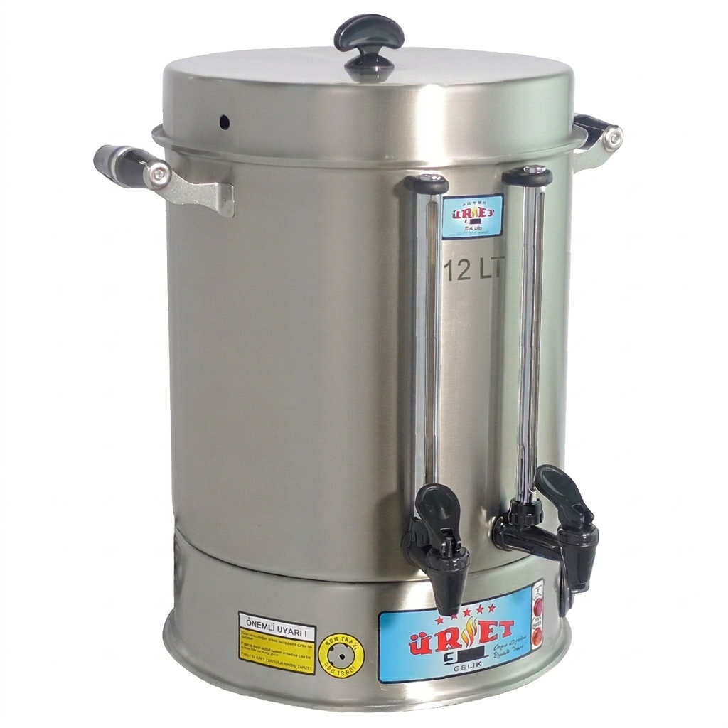 Üret ICM 120 12 Litre 120 Bardak Kapasiteli Elegance Çay Makinesi Paslanmaz Çelik