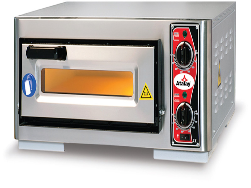 ATALAY Elektrikli Pizza Fırını 40x40, Tek Katlı, 2 Pizza Kapasiteli, APF - 40/1