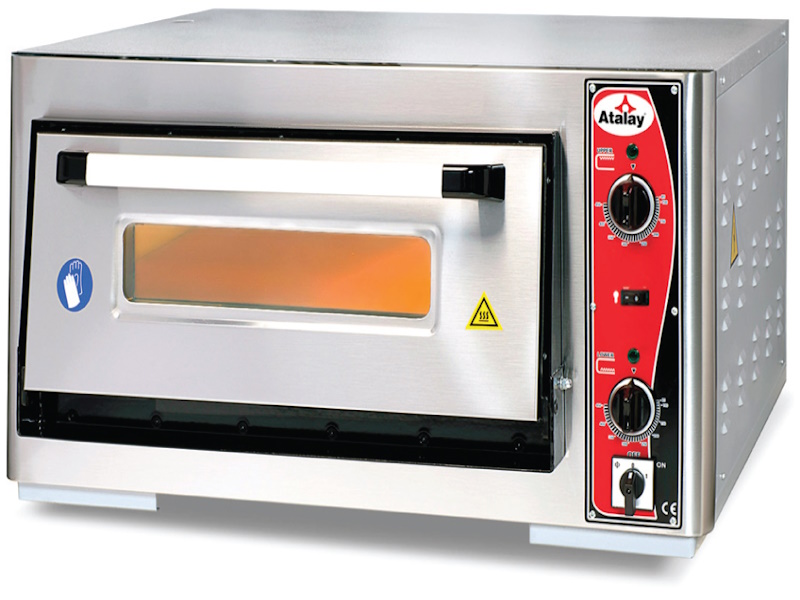 ATALAY Elektrikli Pizza Fırını 62x62, Tek Katlı, 4 Pizza Kapasiteli, APF - 62/1