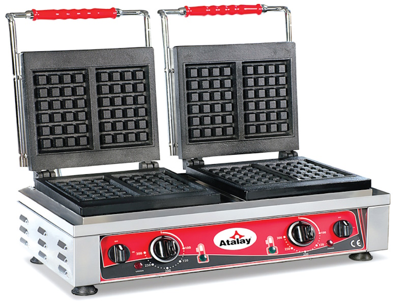 ATALAY Elektrikli Waffle Makinesi, Çiftli Kare, AWM-2402