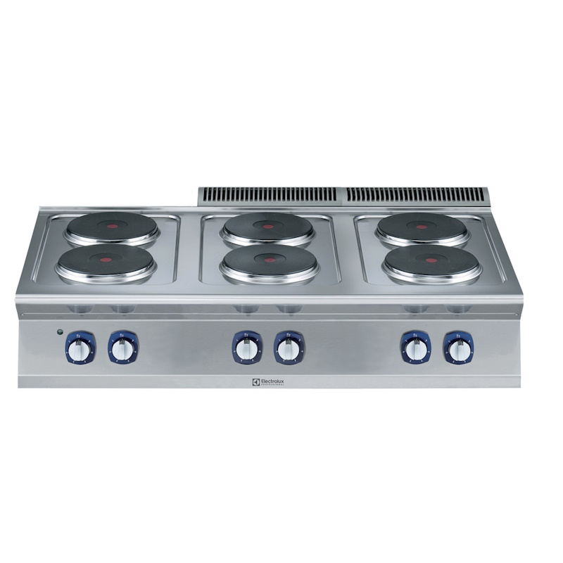 ELECTROLUX Professional 700XP Set Üstü Ocak, Elektrikli, 6 Yuvarlak Pleytli, 2,6 kW, 371019-E7ECEL6R00