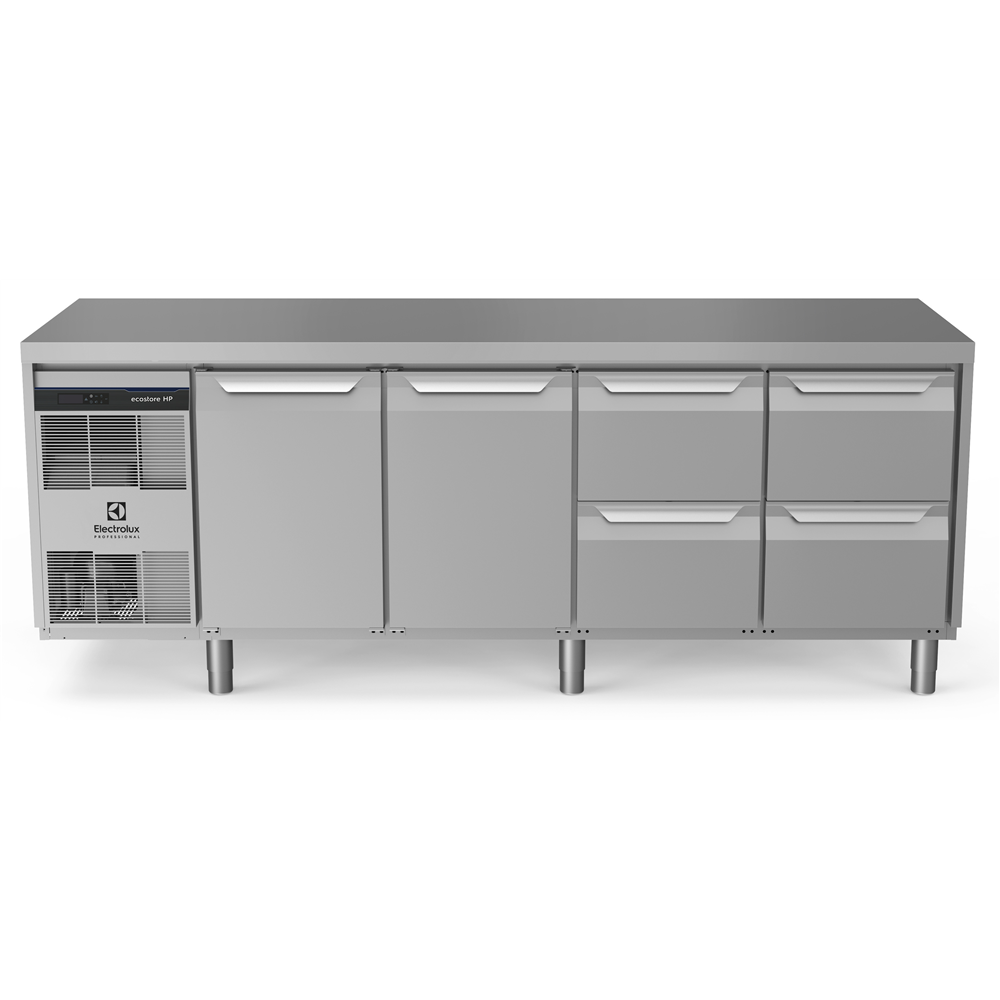 ELECTROLUX Professional ecostore HP Premium Tezgah Tipi Soğutucu, 590 Lt, 2 Kapılı, 4 Çekmeceli, Üst Tablalı, 710079-EH4HBAABB