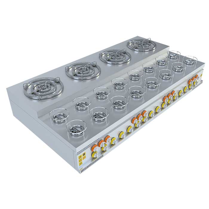 BEKA Ekoset Kombinasyon Yanışlı Künefe Ocağı, Basamaklı, (4x3)+(16x1), EK180178