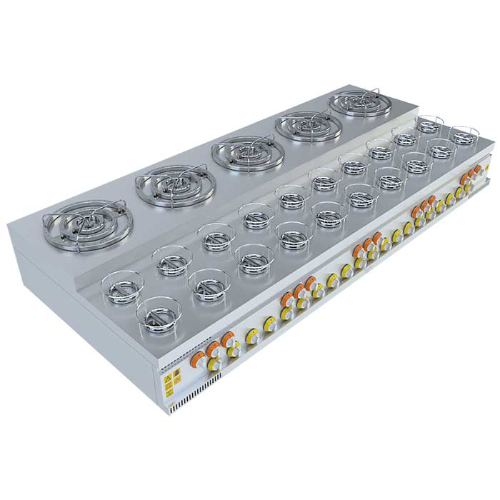BEKA Ekoset Kombinasyon Yanışlı Künefe Ocağı, Basamaklı, (5x3)+(20x1), EK280179