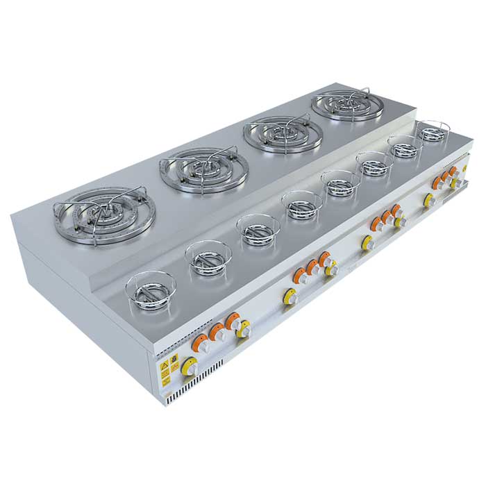 BEKA Ekoset Kombinasyon Yanışlı Künefe Ocağı, Basamaklı, (4x3)+(8x1), EK160173