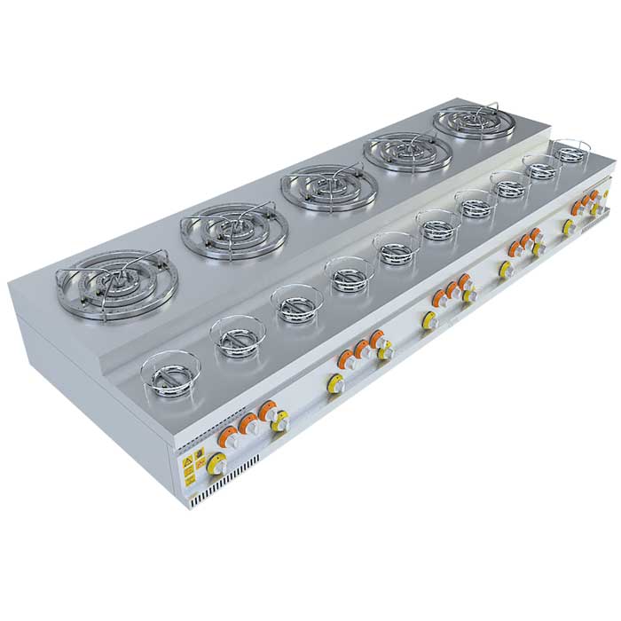 BEKA Ekoset Kombinasyon Yanışlı Künefe Ocağı, Basamaklı, (5x3)+(10x1), EK260174