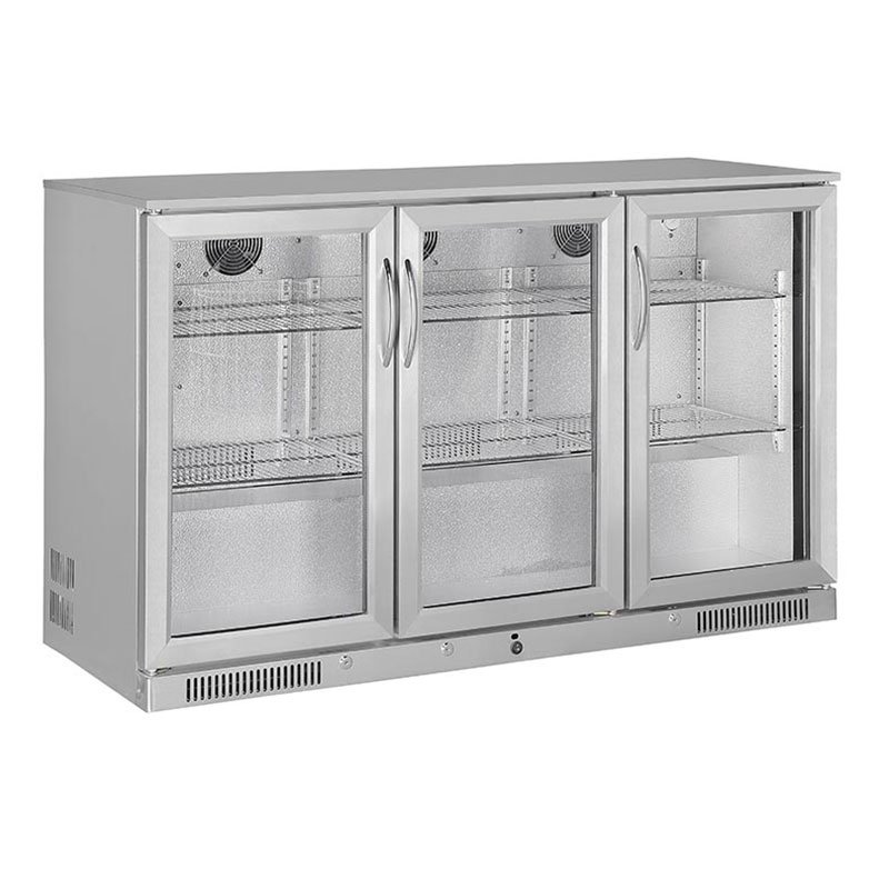 SENOX Bar Altı Şişe Soğutucu, Krom, 3 Kapılı, SENOX - SBCS-350