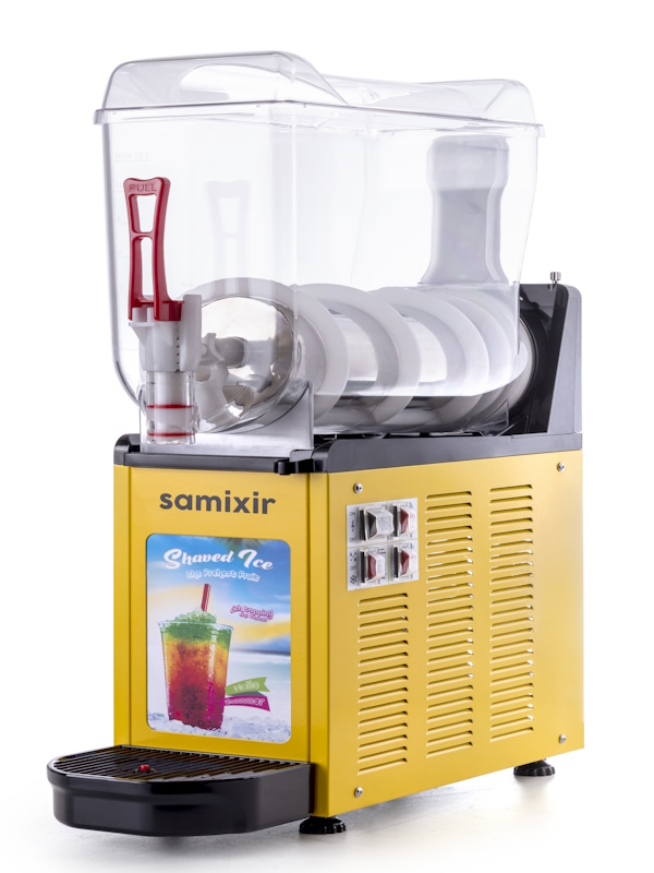 SAMİXİR Slush 12.YA Ice Slush Meyve Suyu Dispenseri, 12 lt, Sarı