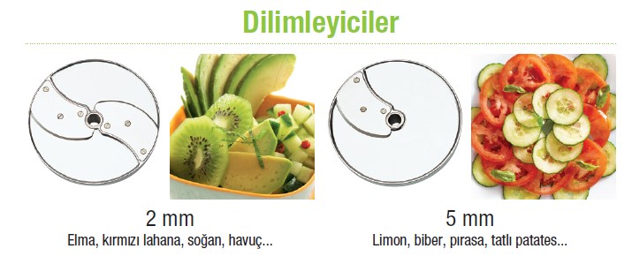 ROBOT COUPE R 502/652 V.V. Sebze Parçalama ve Doğrama Makineleri İçin 8 Disk Paketi, EXPERT-8 DISK