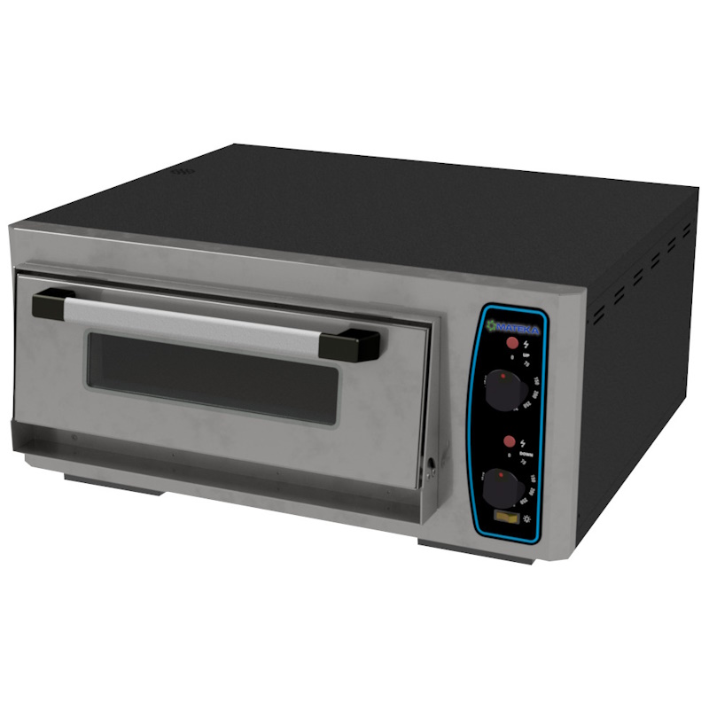 MATEKA Pizza Fırını, Tek Katlı, Taş Tabanlı, Ø25 cm x 4, 220 V