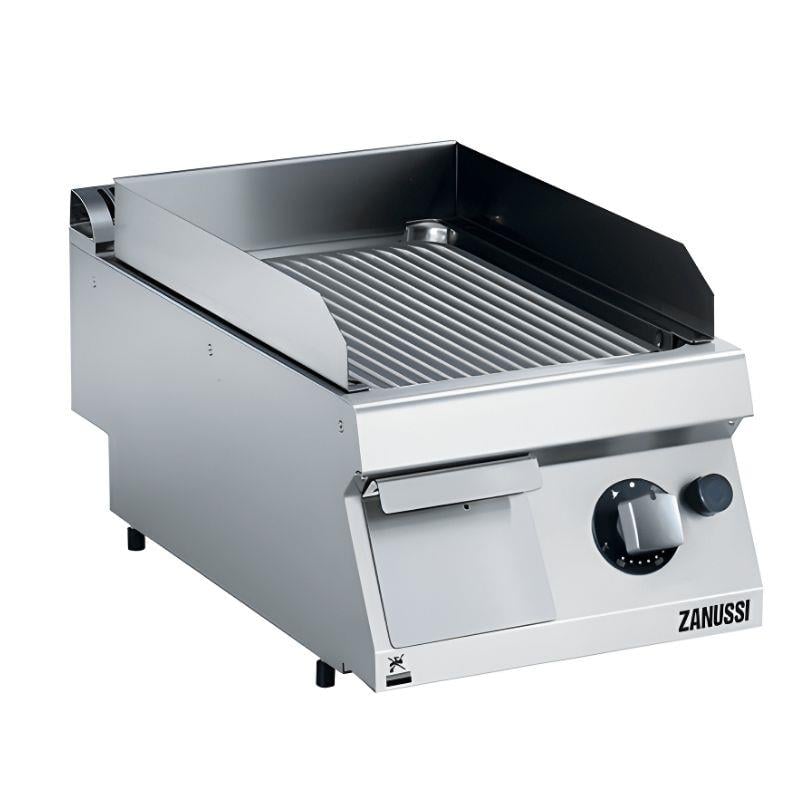 ZANUSSI 372332 Evo 700 Set Üstü Izgara, Elektrikli, Nervürlü, Krom Kaplamalı, 400x700x250 mm