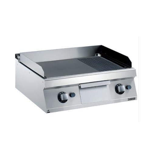 ZANUSSI 372347 Evo 700 Set Üstü Izgara, Elektrikli, 2/3 Düz +1/3 Nervürlü, Krom Kaplamalı, 800x700x250 mm