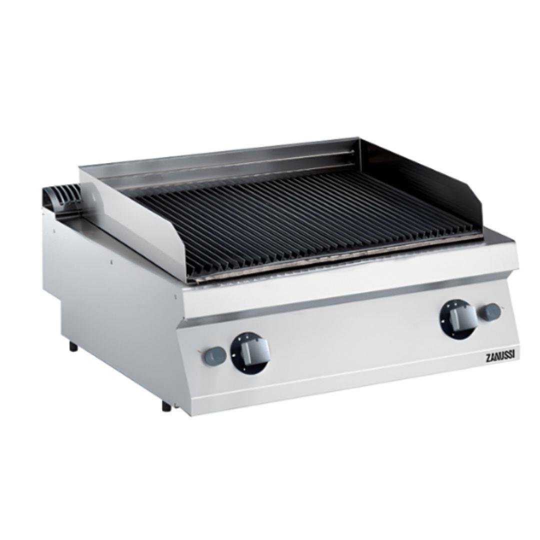 ZANUSSI 372045 Evo 700 Set Üstü Döküm Izgara, Gazlı, Lavataşlı, 800x700x250 mm