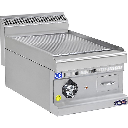 MAYAPAZ M-SIG 460-O Oluklu Pleyt Izgara, Gazlı, Set Üstü, 400x630x270 mm, 600 Serisi